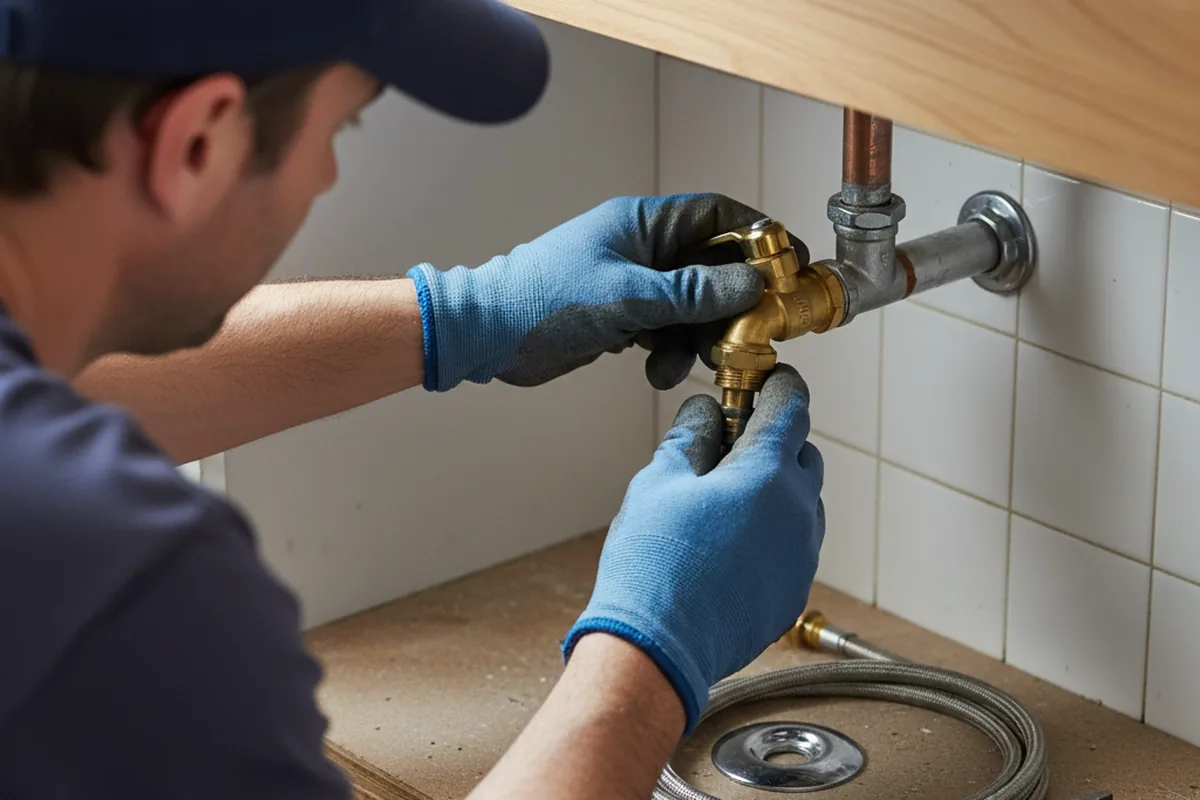 Shutoff valve and fitting work during Faucet and Fixture Repair in Mount Olive